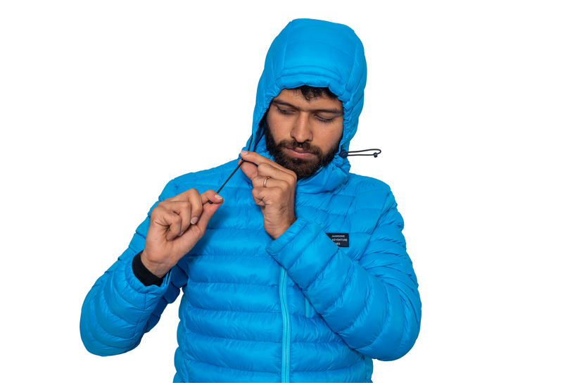 JAG Mt. Elbrus Quilted Snow Jacket | Minus 10 Jacket | Super Soft Nylon Fabric | Ultra Light Series | Ice Blue