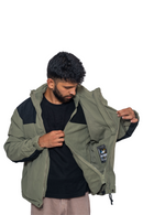 JAG Polar Pro Double Jacket | Fleece Jacket with Windcheater | All Weather | 3 in 1 | Olive