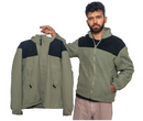 JAG Polar Pro Double Jacket | Fleece Jacket with Windcheater | All Weather | 3 in 1 | Olive