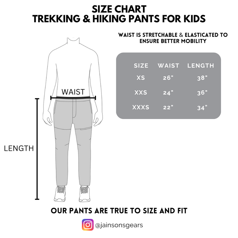 JAG Adventure Seeker Pants for Kids | Convertible | Quick-Dry | Black & Grey Combination