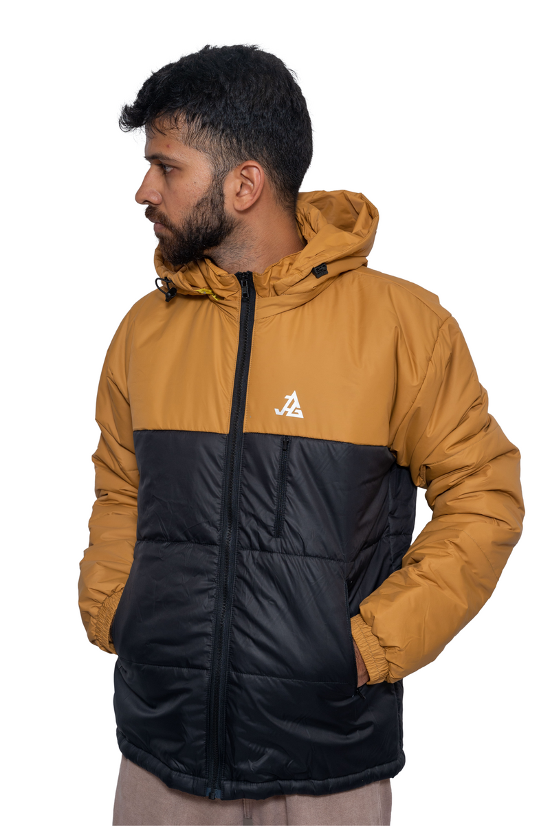 JAG Zanskar Series Ultra Light Minus 5 Quilted Jacket | Polyfill Jacket | Puffer Jacket | Black - Mustard