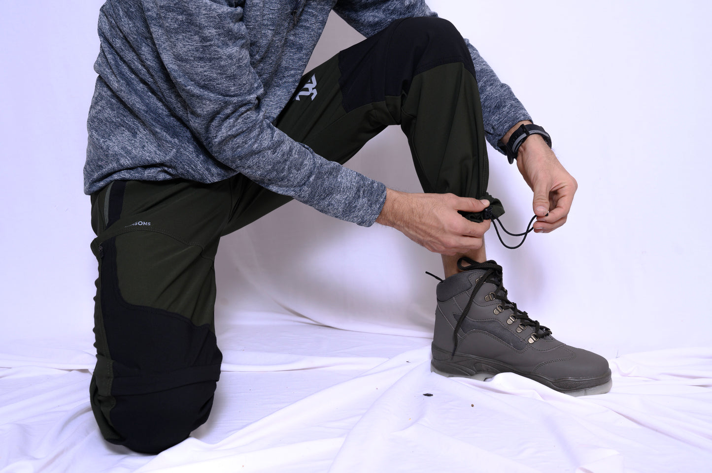 JAG Delta Convertible Trekking & Hiking Pants | Traveller Series | Quick-Dry | Unisex Design | 6 Pockets | Black Olive