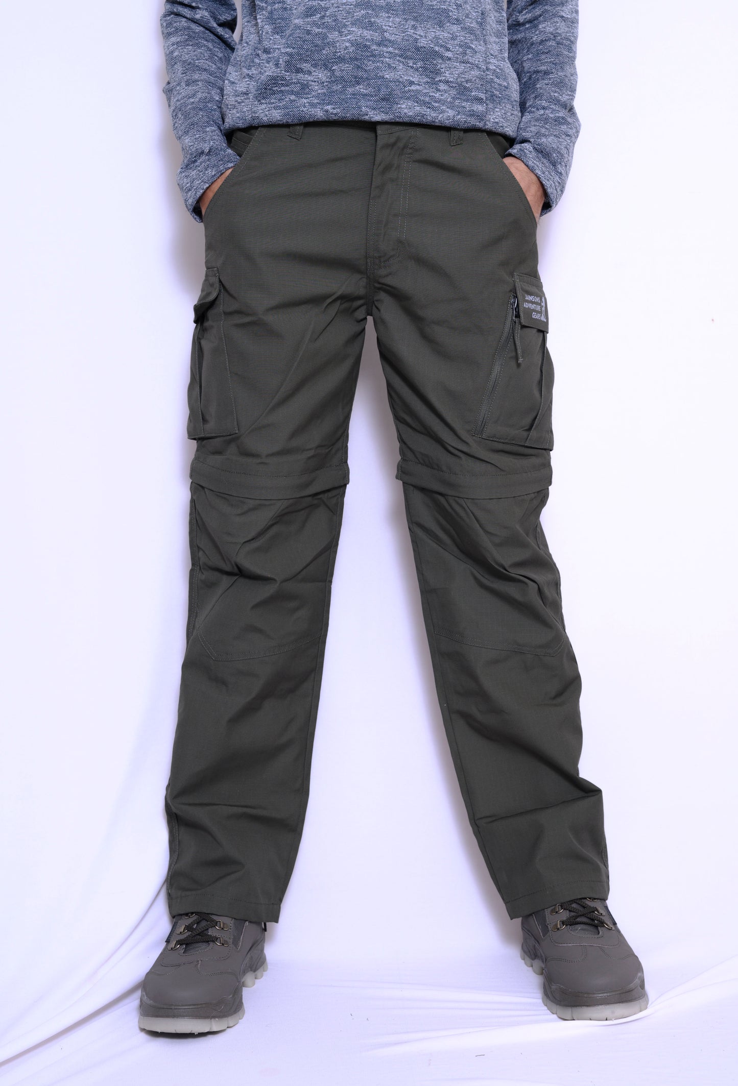 JAG Special Forces Cargo Convertible Trekking, Hiking & Travel Pants | Convertible Cargo Pants | Desert Khaki