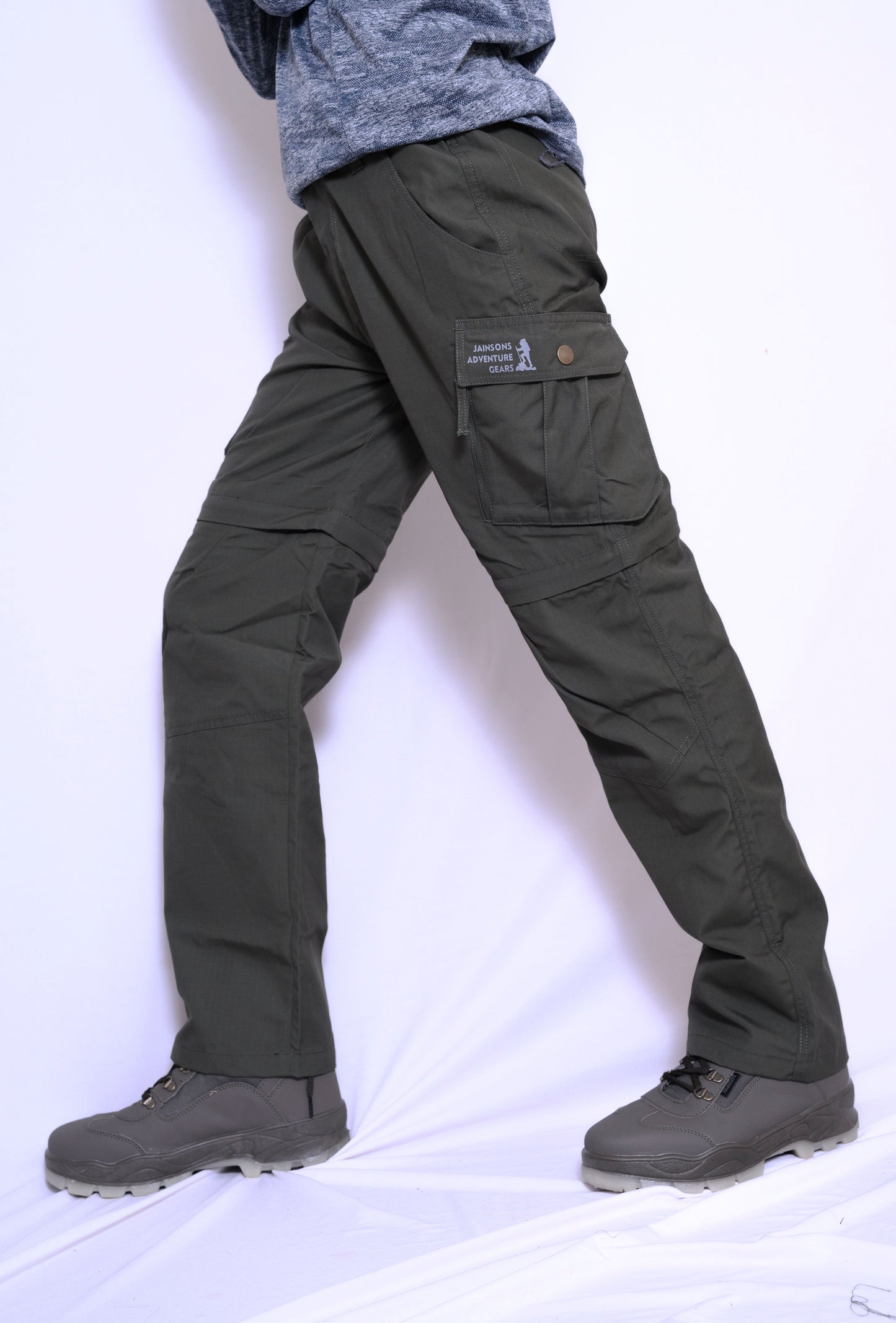 JAG Special Forces Cargo Convertible Trekking, Hiking & Travel Pants | Convertible Cargo Pants | Desert Khaki