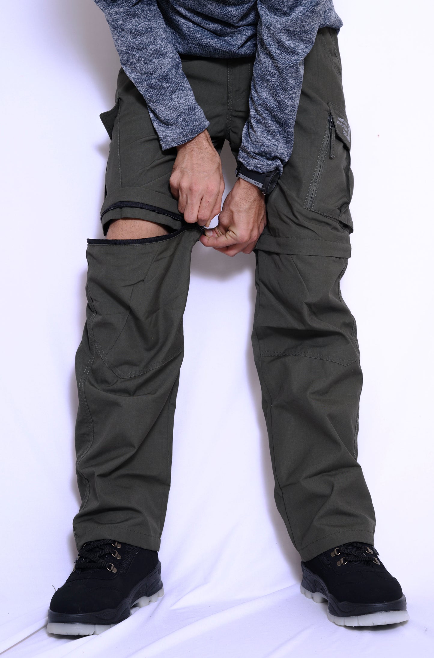 JAG Special Forces Cargo Convertible Trekking, Hiking & Travel Pants | Convertible Cargo Pants | Desert Khaki