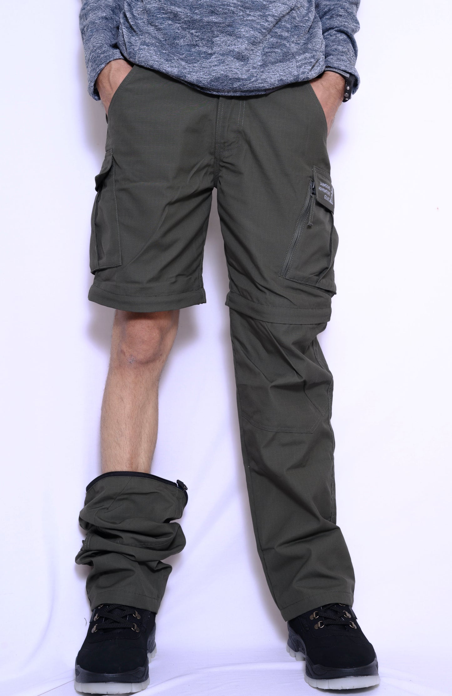JAG Special Forces Cargo Convertible Trekking, Hiking & Travel Pants | Convertible Cargo Pants | Desert Khaki