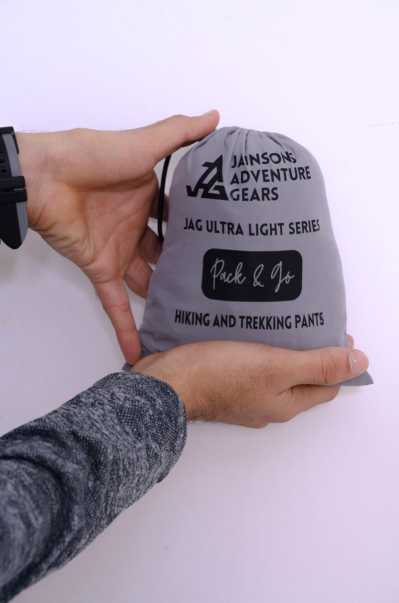 JAG Ultra Light Series Pack & Go Convertible Hiking & Trekking Pant | Super Light Weight | Packable Design