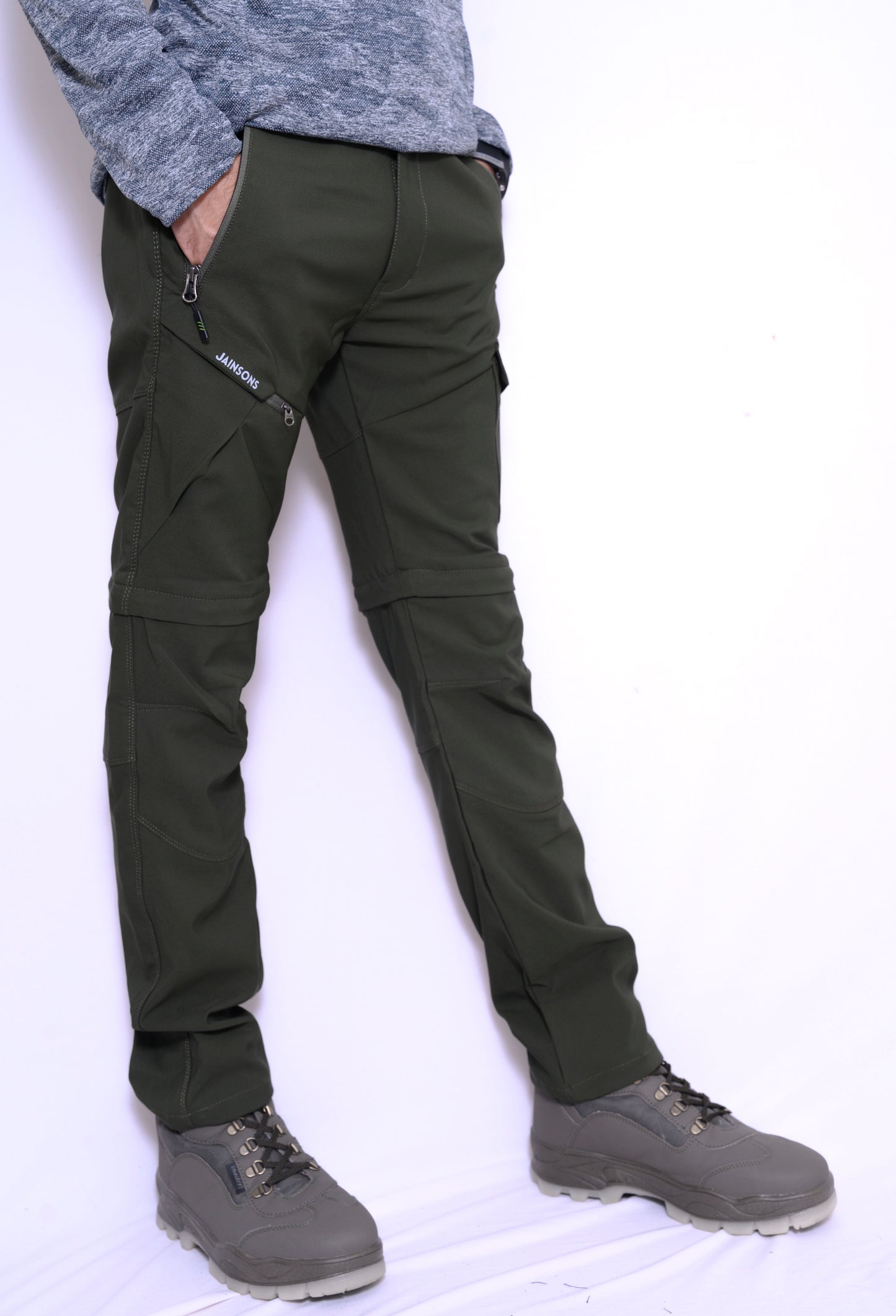 JAG Discovery Series | Quick Dry Convertible Trekking, Hiking & Travel Pants | Breathable Fabric | Stretchable Fabric | Unisex Design | Jet Black