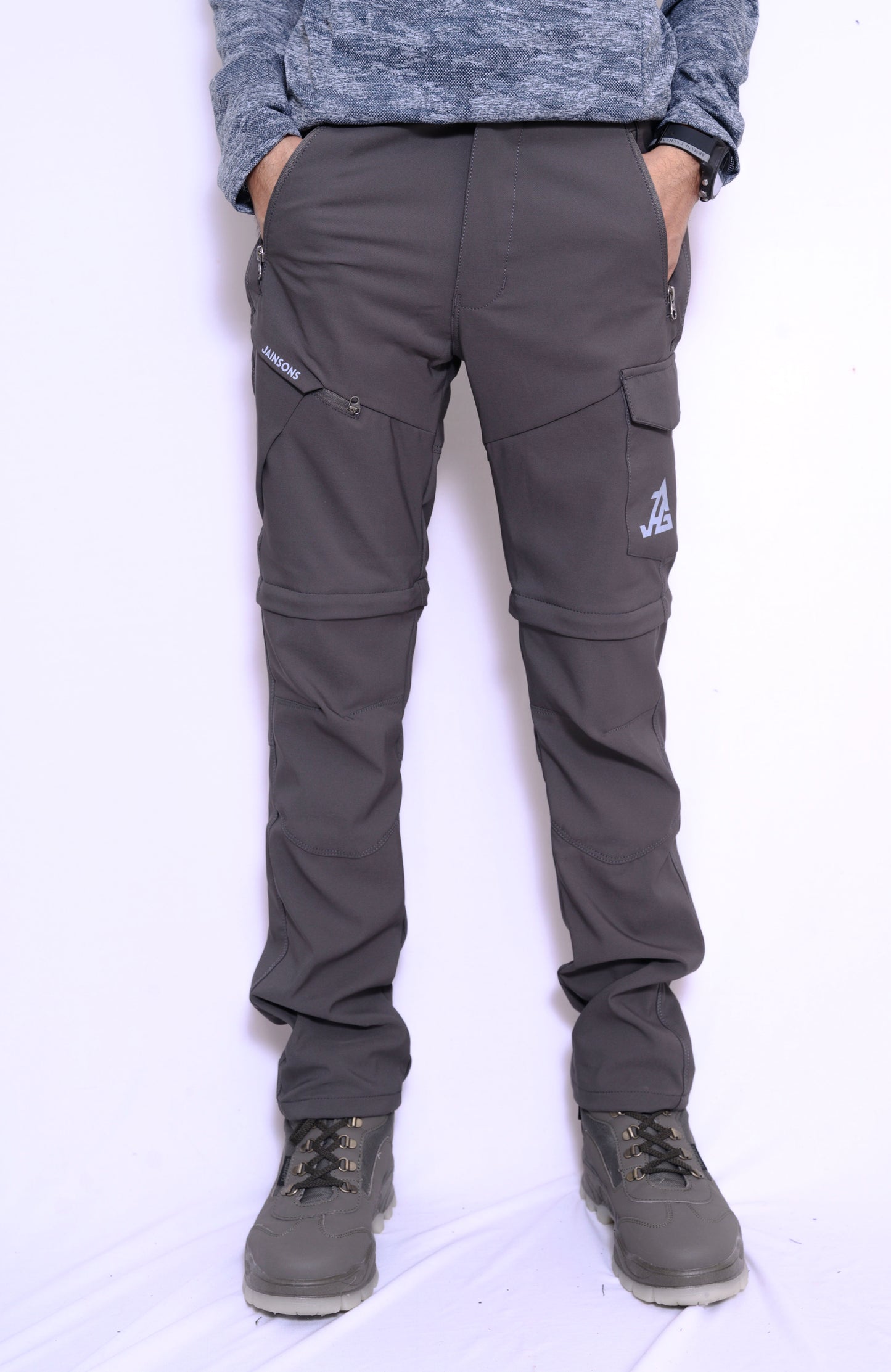 JAG Discovery Series | Quick Dry Convertible Trekking, Hiking & Travel Pants | Breathable Fabric | Stretchable Fabric | Unisex Design | Jet Black