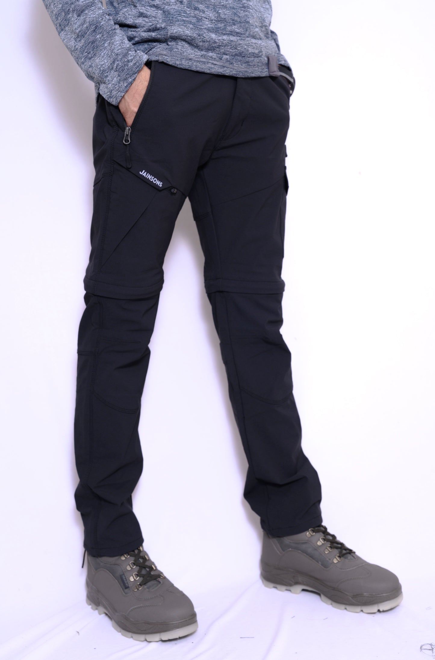 JAG Discovery Series | Quick Dry Convertible Trekking, Hiking & Travel Pants | Breathable Fabric | Stretchable Fabric | Unisex Design | Jet Black