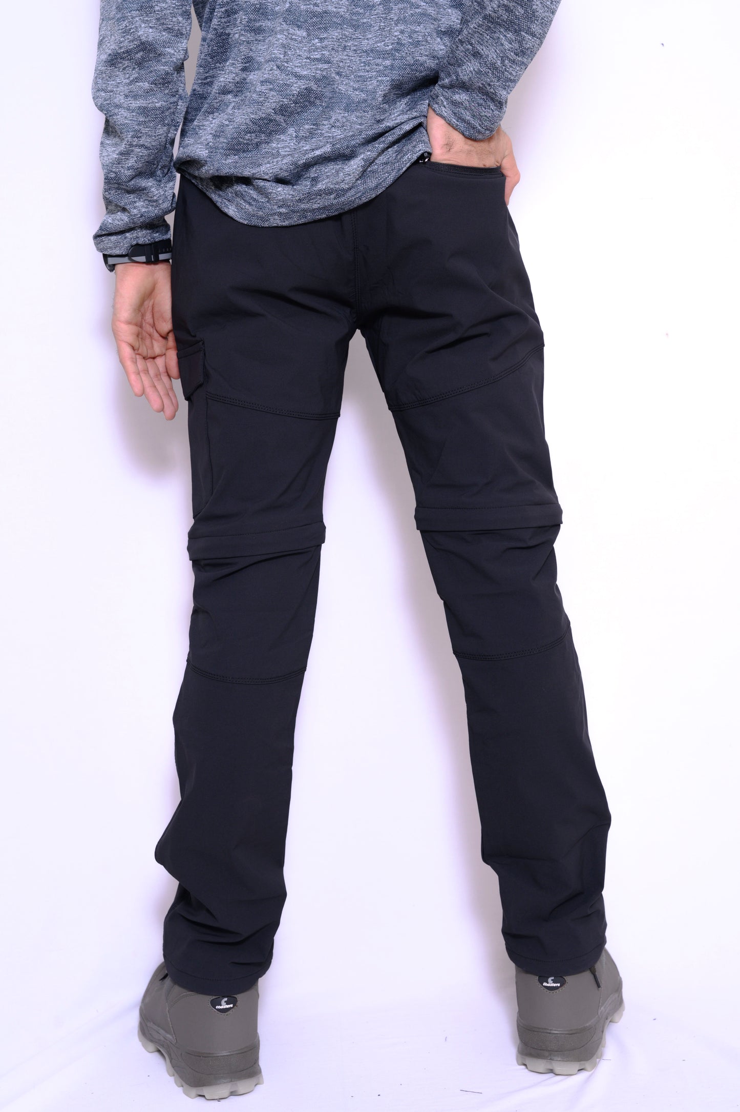 JAG Discovery Series | Quick Dry Convertible Trekking, Hiking & Travel Pants | Breathable Fabric | Stretchable Fabric | Unisex Design | Jet Black