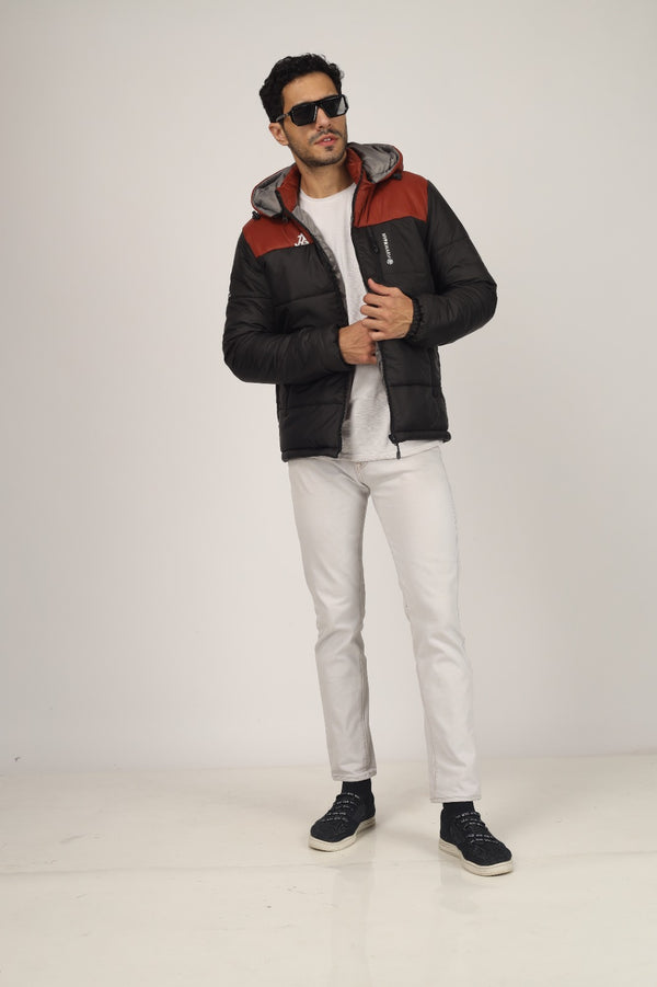 JAG Zanskar Series Ultra Light Minus 5 Quilted Jacket | Polyfill Jacket | Puffer Jacket | Black-Rust
