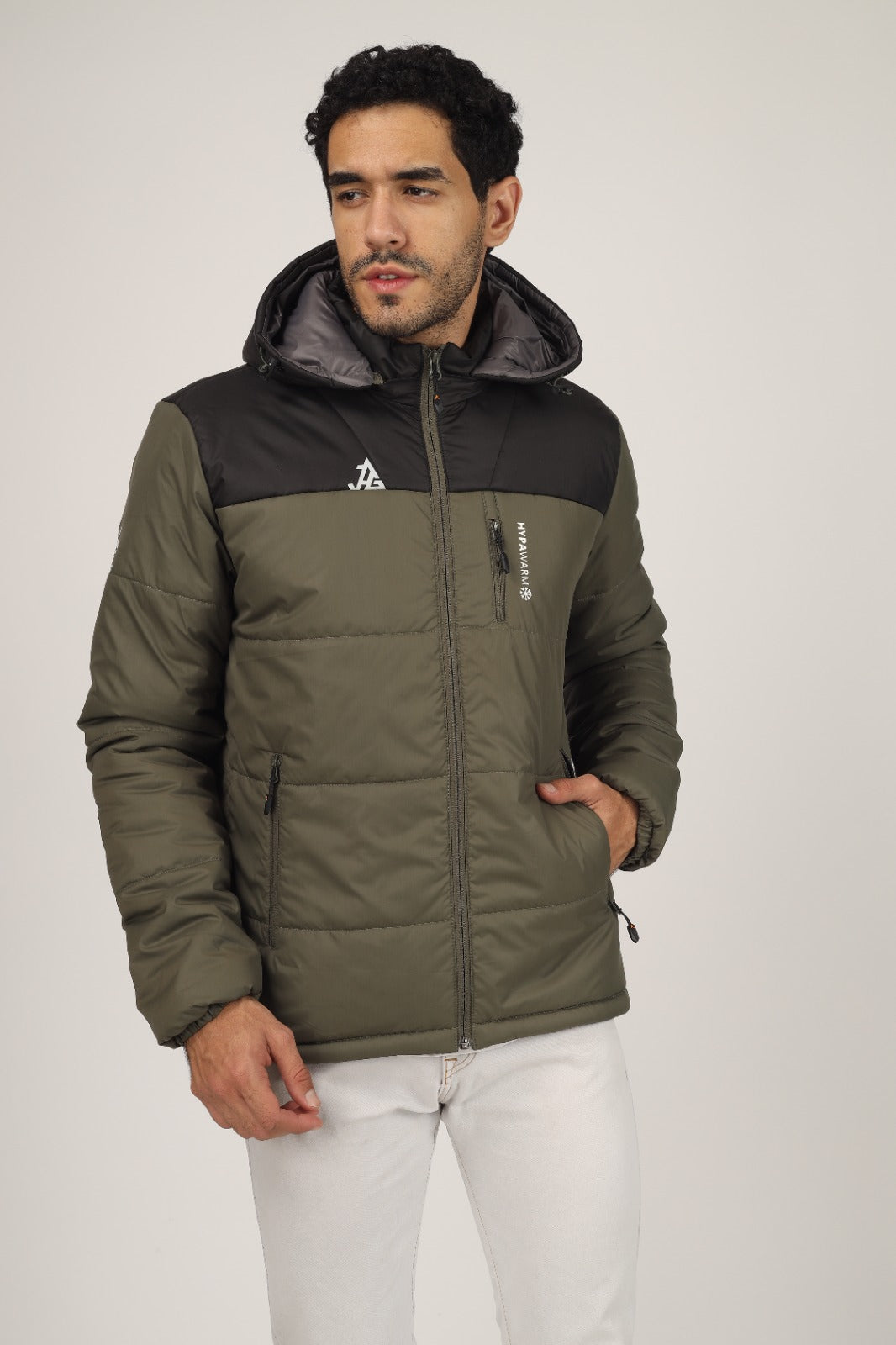 JAG Zanskar Series Ultra Light Minus 5 Quilted Jacket | Polyfill Jacket | Puffer Jacket | Olive-Black