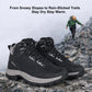 Adventra Men Waterproof Mid-Top Hiking Shoes with 3M Insulation (WH1104) Black