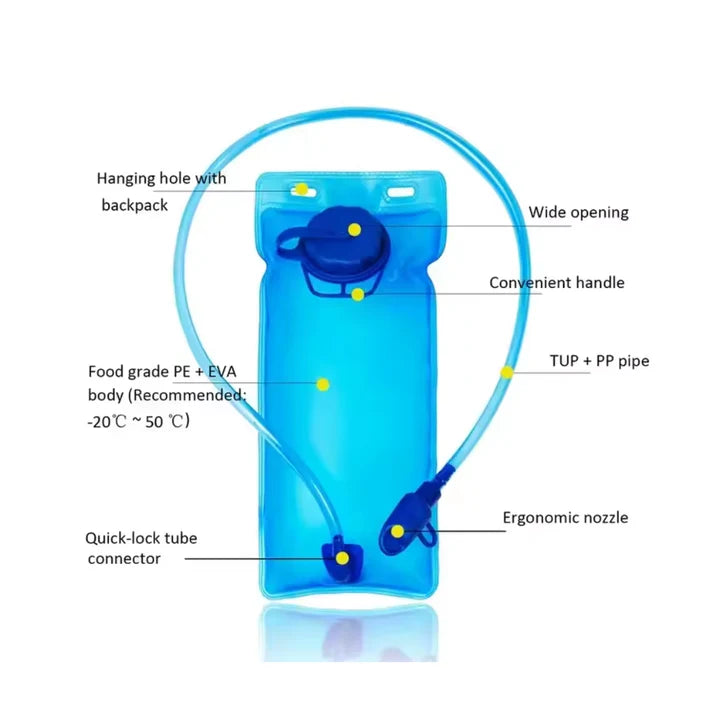 JAG Hydration Bladder – 2L Leakproof Water Bladder for Hiking, Camping & Outdoor Adventures