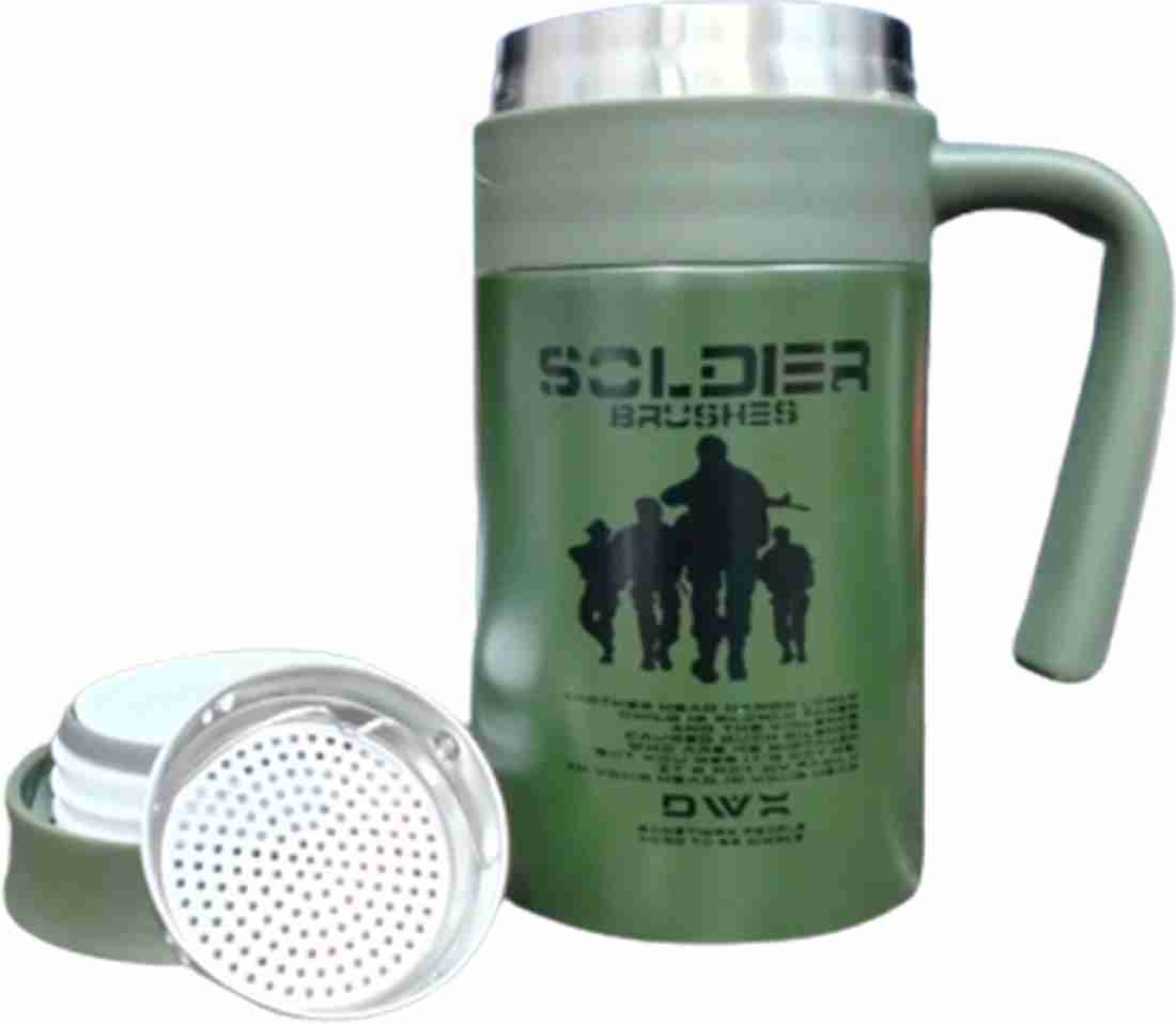 Vacuum Bottle 520ml | Flask Double Walled Push Button Stainless Steel Mug
