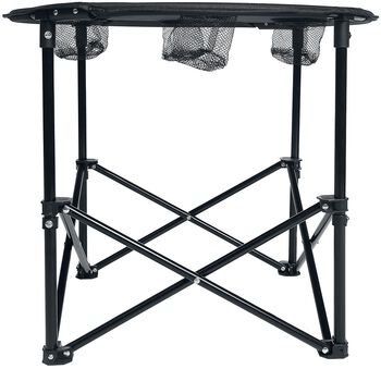 Round Compact Foldable Table with Bottle holder