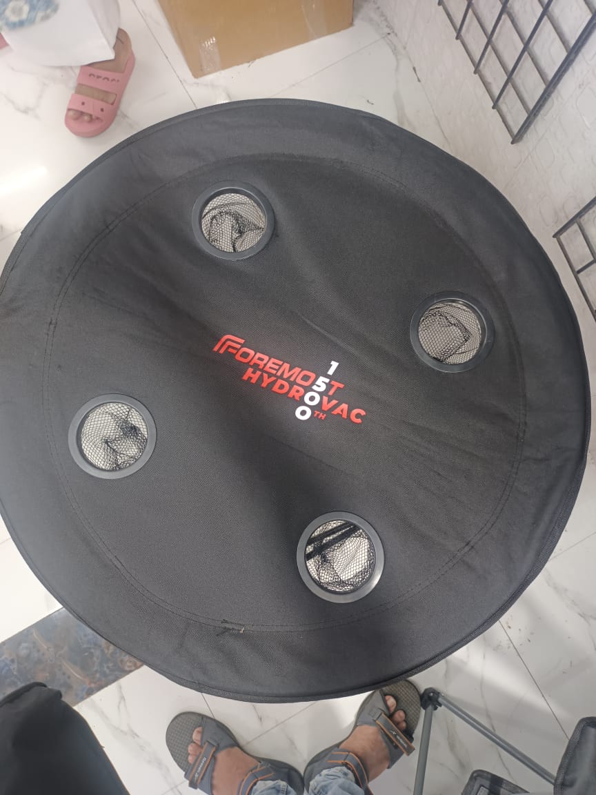 Round Compact Foldable Table with Bottle holder