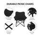 JAG PORTABLE CAMPING BUCKET CHAIR WITH SIDE POCKET