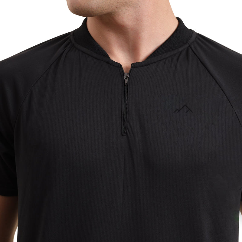 JAG Outdoor Sportswear T-Shirt for Hiking, Running and Gyming | Black | Trekking Tshirt