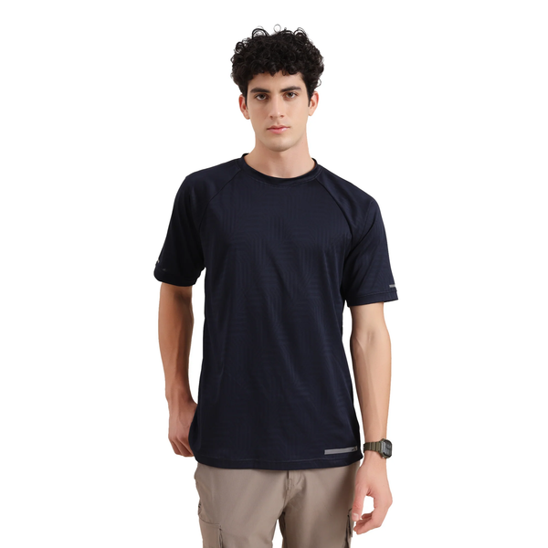 JAG Outdoor Sportswear T-Shirt for Hiking, Running and Gyming | Navy Blue | Trekking Tshirt