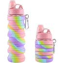 Silicone Folding Collapsible Water Bottle Silicon Portable Leak Proof Collapsible Water Bottle Expandable & Foldable Light Weight Water Bottle 500ml