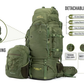 Tripole Colonel Pro Metal Frame Rucksack with Detachable Day Pack and Rain Cover for Trekking and Travelling | 3 Year Warranty (90 Ltr, Green)