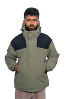 JAG Polar Pro Double Jacket | Fleece Jacket with Windcheater | All Weather | 3 in 1 | Olive