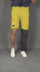 JAG TerraTrek Convertible Trekking Pant | Mustard Charcoal Combination | Bottom Zipper | Ultra Light Crush Fabric
