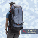JAG|Tripole Terra Backpacking and Trekking Rucksack with Front Opening, Rain Cover and Metal Frame | 3 Year Warranty | 50 Litres