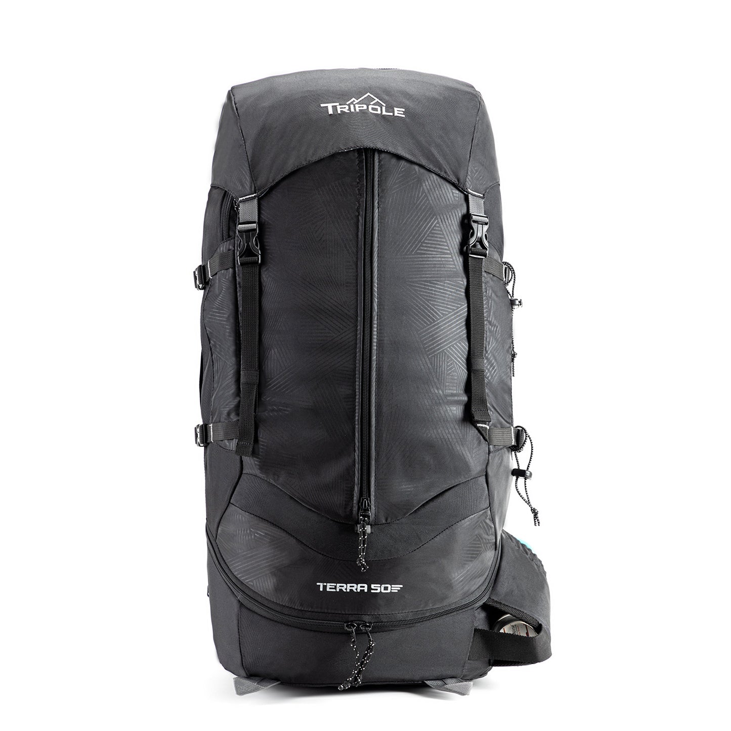 JAG|Tripole Terra Backpacking and Trekking Rucksack with Front Opening, Rain Cover and Metal Frame | 3 Year Warranty | 50 Litres
