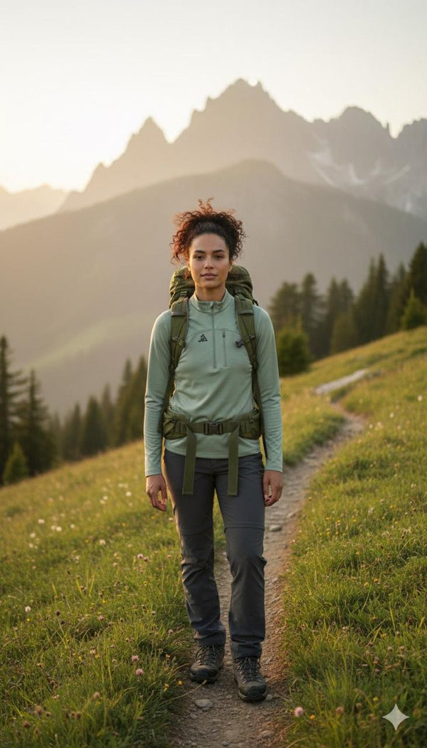 JAG Summit Seeker Series Full Sleeves Tshirt | UPF 50+ Protection | Hiking Tshirt | Trekking Tshirt |  Olive Green