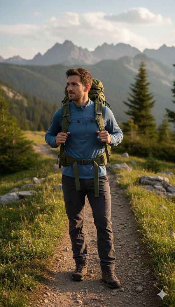 JAG Summit Seeker Series Full Sleeves Tshirt | UPF 50+ Protection | Hiking Tshirt | Trekking Tshirt | Dark Blue