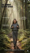 JAG Summit Seeker Series Full Sleeves Tshirt | UPF 50+ Protection | Hiking Tshirt | Trekking Tshirt | Grey