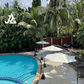 2.7m./9ft. Diameter Luxury Round Side Pole Umbrella