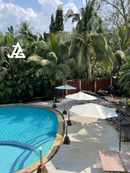 2.7m./9ft. Diameter Luxury Round Side Pole Umbrella