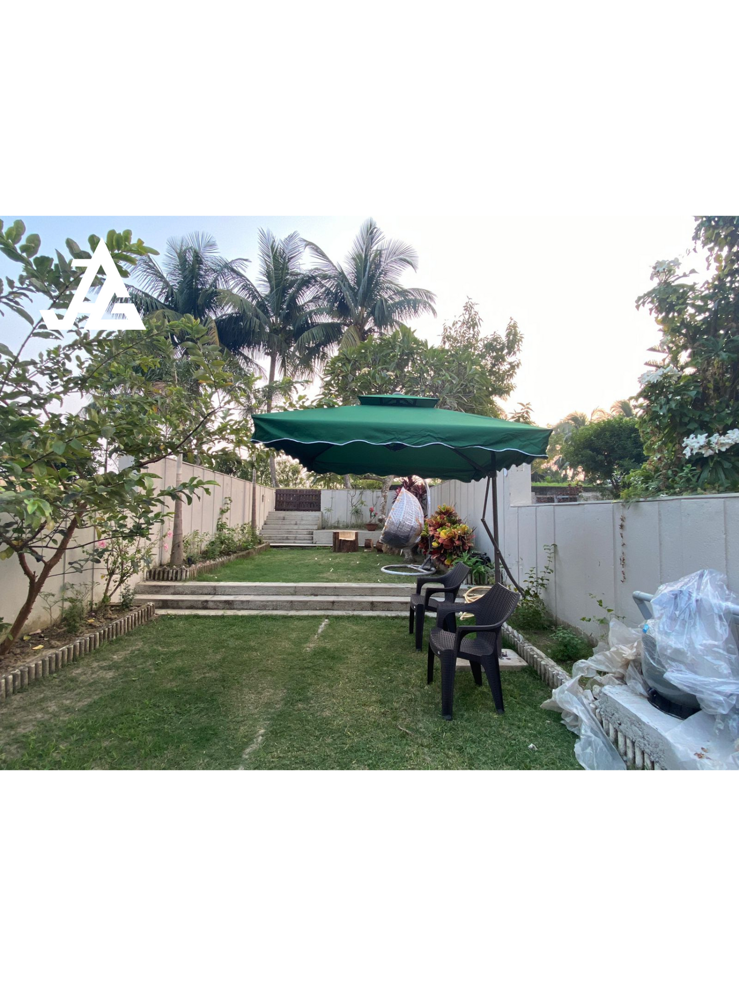 2.2m./10ft. Diagonal Luxury Square Side Pole Umbrella | Patio Umbrella