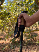 JAG 3 Section 7075 Grade Duralumin Shock Absorbing Hiking Pole | Spring Mechanism | Trekking Pole | Hiking Pole | Cork Handle
