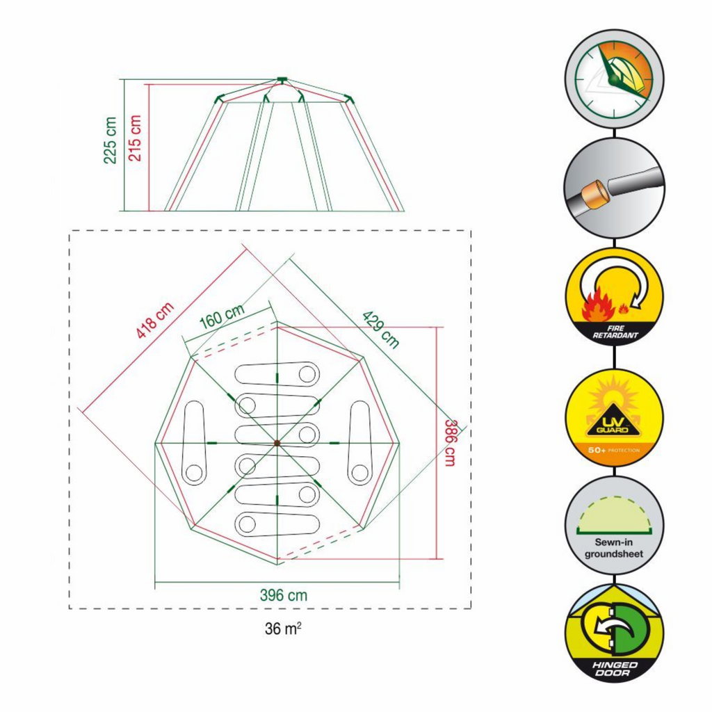 Coleman Cortes Octagon 8 Tent Orange coleman-cortes-octagon-8-tent-orange
