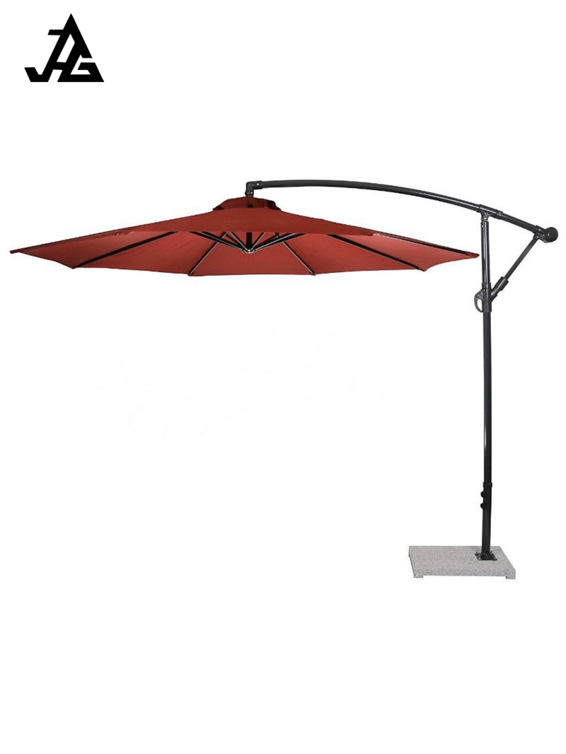 2.7m./9ft. Diameter Luxury Round Side Pole Umbrella