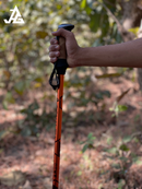JAG 3 Section 7075 Grade Duralumin Shock Absorbing Hiking Pole | Spring Mechanism | Trekking Pole | Hiking Pole | Cork Handle