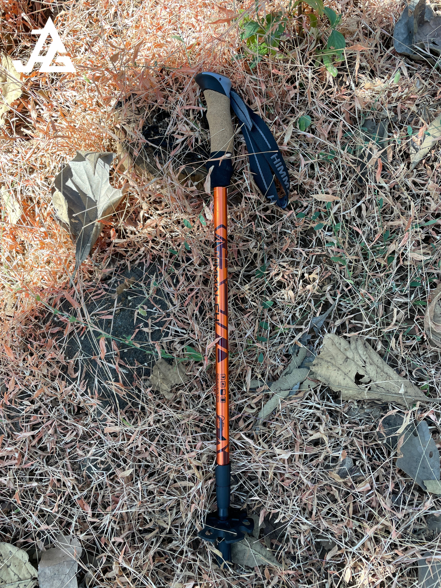 JAG 3 Section 7075 Grade Duralumin Shock Absorbing Hiking Pole | Spring Mechanism | Trekking Pole | Hiking Pole | Cork Handle
