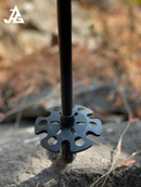 JAG 3 Section 7075 Grade Duralumin Shock Absorbing Hiking Pole | Spring Mechanism | Trekking Pole | Hiking Pole | Cork Handle