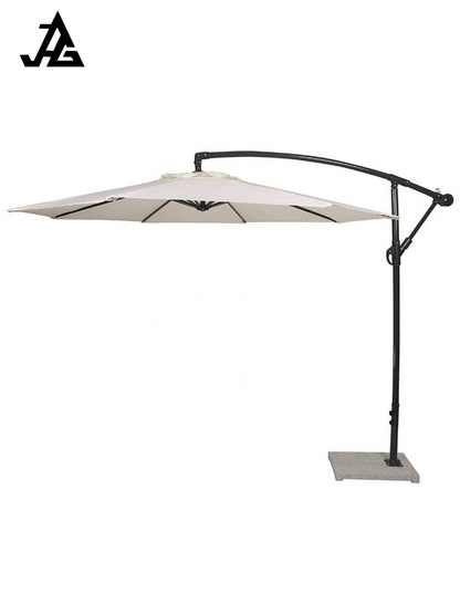 2.7m./9ft. Diameter Luxury Round Side Pole Umbrella