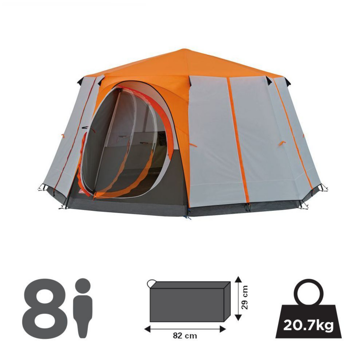 Coleman Olympic Canvas Tent 10×8 Coleman Cortes Octagon 8 Tent (Orange) – Jainsons Adventure Gears