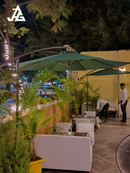 2.7m./9ft. Diameter Luxury Round Side Pole Umbrella