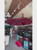2.7m./9ft. Diameter Luxury Round Side Pole Umbrella