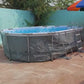 Bestway Power Steel 16' x 10' x 42" Oval Frame Swimming Pool Set with Filter, Ladder and Cover