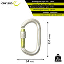 Edelrid Oval Power 2400 Screw Carabiner