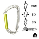 Edelrid Pure Straight Carabinery |Grey